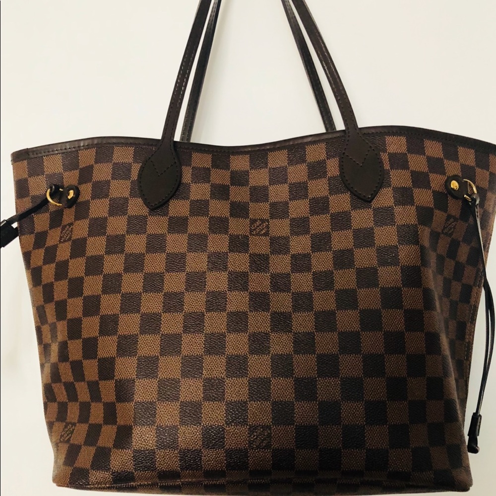 AUTH Louis Vuitton Neverfull MM Damier Ebene